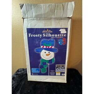 Vintage Brite Star Frosty Silhouette Lighted Pathway Marker Set Of 3 Outdoor